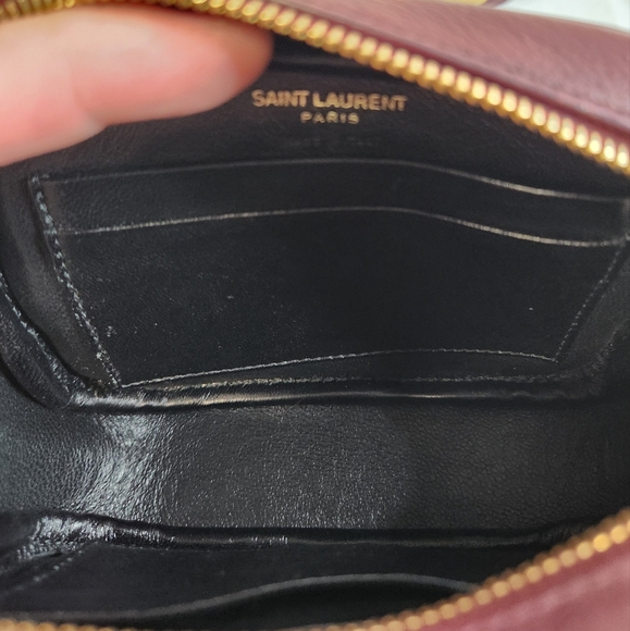 Authentic Saint Laurent maroon Super Mini Camera Bag and Tassel - Picture 7 of 7